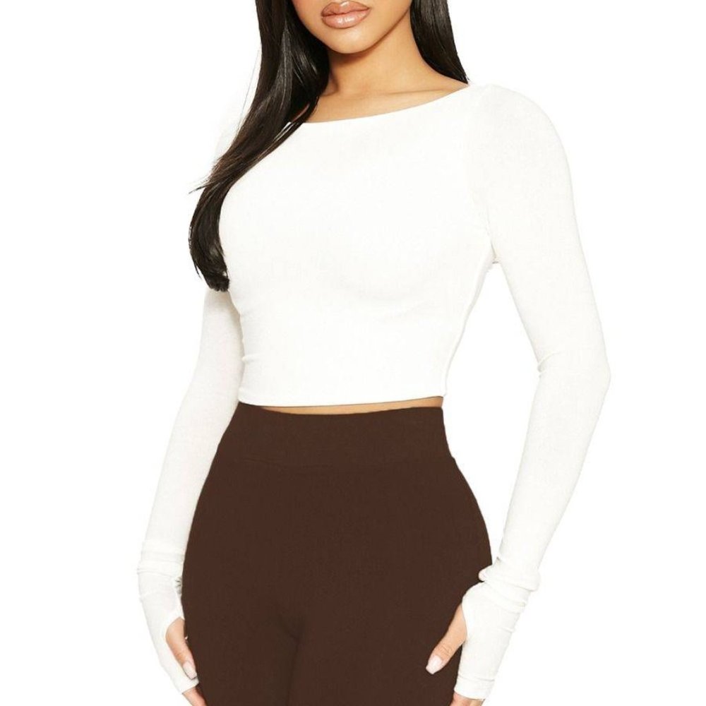 the NW Hole'd Tight Crop Top